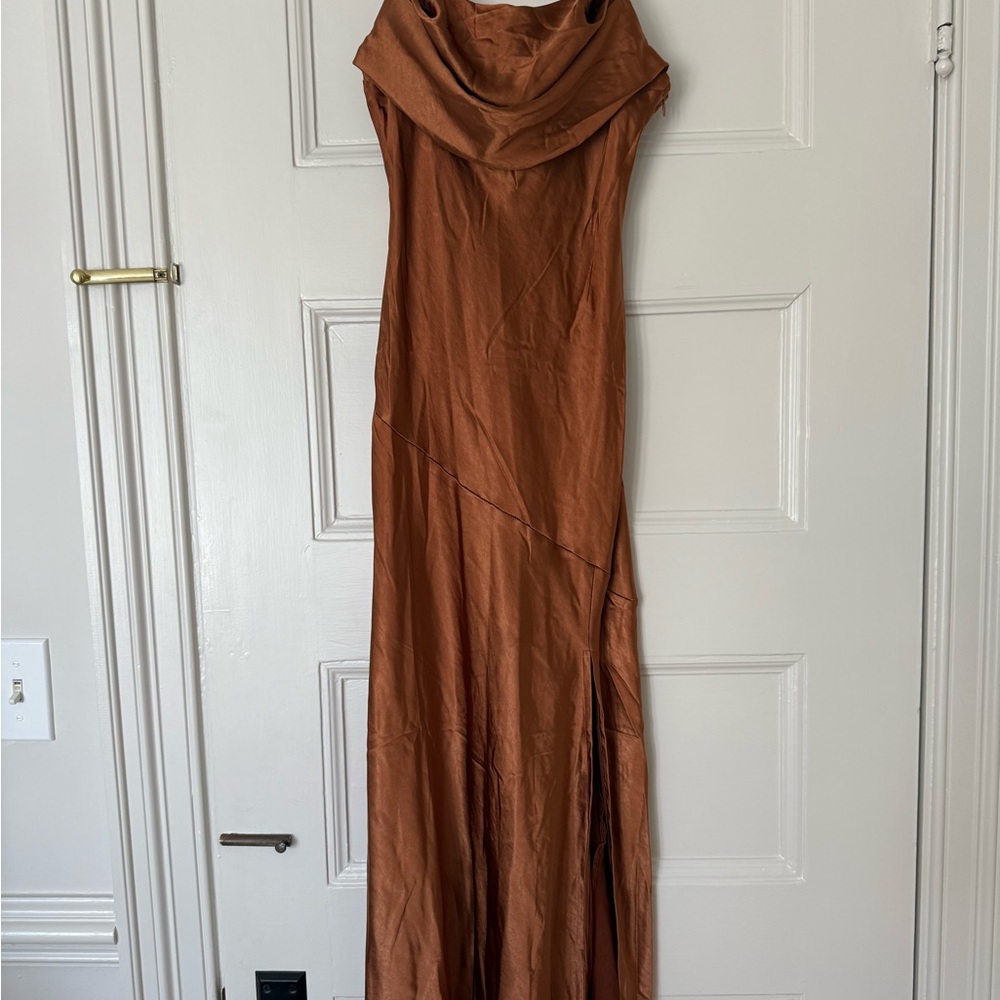 Elegant Brown Maxi Dress